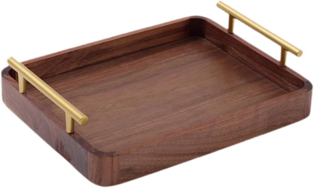 Wood Tray Food Serving Tray Specialty Plate Candle Tray Multiuse Bathroom Storage Tray Serving Plate for Bathroom Living Room
