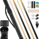 Syhood Pool Cue Sticks Case and Repair Accessories Set Including 58 Inch Maple Professional Pool Cue Sticks 13 mm Tip 1 Case and Replacement Kit for Billiard (Black)