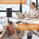 BREEZOME Space Heater, Portable Electric Heaters for Indoor Use with Thermostat & 24H Timer, 1500W PTC Ceramic Quiet Fast Heating Desk Heater, Safety Room Heaters for Home Bedroom Office