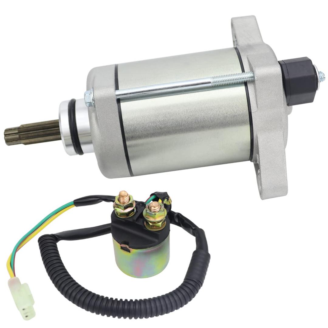 Starter & Relay Replacement for Honda Rancher 420 TRX420 07-19| Foreman 500 TRX500 12-19|Pioneer 500 SXS500M 15-21,31200-HP5-601 31200-HR0-F01 18921 410-54135 SM18 SMU0418,Rancher 420 Starter