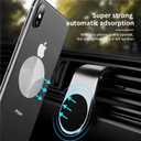 2 x Car Vent Phone Mount Secure Clip Magnetic Phone Holder for Car Vent Universal Phone Mount with Strong Magnetic Grip Silver