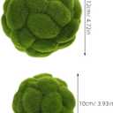 DOITOOL Simulated Mossy Ball Artificial Plant Topiary Ornament for Home Decor 1.85 Inch Green Decorative Moss Sphere Lightweight Indoor Outdoor Use