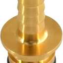 1Pc Brass 346-5168836 3/8 Hose Barb Straight Quad Port Fittings for Water System Pump, 12V Pump Port Fitting Compatible with Fimco Sprayers