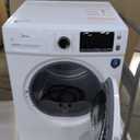 Midea MLE25H7BWW Heat Pump, Ventless Front Load Dryer Stackable Washing Machine, Energy Efficient and Space Saving, 4.4 Cu.ft, White