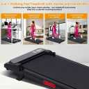 Walking Pad Treadmill with Handle Bar, 3.0HP Portable Electric Treadmills for Home Exercising, 0.6-7.6MPH Mini Walking Pad Treadmill with Incline, Small Under Desk Treadmills for Home Small, 350LBS