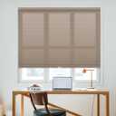 DEZ FURNISHINGS Cordless 1.5" Light Filtering Cellular Shade, 30" W x 48" H, Latte