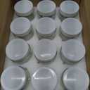 Hedume 12 Pack 6oz Clear Glass Jars with White Lids for Spices, Party Favors, Jams etc.