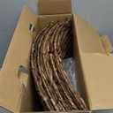 28in Christmas Tree Collar - Woven Hyacinth Tree Collars for Artificial Trees - Rattan Rustic Farmhouse Basket for Tree Base Cover with Cord Cut-Out for 6ft 7.5ft Tree (Brown)