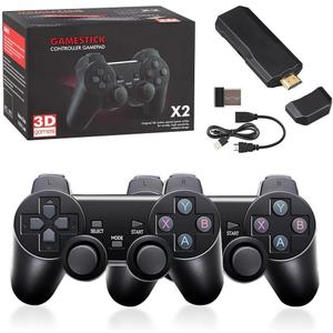 Retro gaming console, 40,000+ Games, 40+ Emulators, Video games, Dual Controllers, Plug & Play (Game Stick X2-128G)