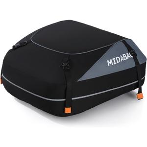 MIDABAO Waterproof Duty Car Roof Top Carrier-Car Cargo Roof Bag Car Roof Top Carrier - Waterproof & Coated Zippers- Includes Anti-Slip Mat- for Cars with or Without Racks (12 Cubic feet)