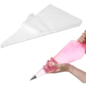 100Pcs 24 Inch Extra Large Piping Bags Disposable, Thickened Disposable Clear Plastic Icing Piping Bags, Food Grade Cake Decorating Bags for Dessert, Pastry, Cookies, Cupcake Decorating