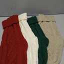 Christmas Stockings, Christmas Hanging Stockings Decoration Soft and Comfortable Knitted Festival Party Xmas Tree Stocking (B-4p-Red, White, Green, Khaki)