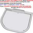 5231EL1001C Lint Filter Replacement for LG and Kenmore Dryers, Ultra Durable Lint Screen Trap, Rim with Felt Seal, Filter Size 12.2 * 10.6 * 1.5 inch (31.1 * 27.0 * 3.8 cm)