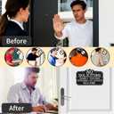 2 x No Soliciting Sign for House, 13.4x8 Inch Wall Mounted, Acrylic No Soliciting Sign, Easy Install, Home, Office, front, Doors, Walls, Windows,