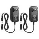 inShareplus 2 Pack DC 24V Power Supply, 100240V AC to DC 24 Volt 3A 72W LED Driver, Low Voltage Transformer with 5.5mm x 2.1mm DC Plug, Wall Adapter for 24V LED Strip Light, CCTV Camera