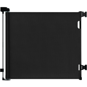 Dearlomum Retractable Baby Gate,Mesh Baby Gate or Mesh Dog Gate,33" Tall,Extends up to 71" Wide,Child Safety Gate for Doorways,Stairs,Hallways,Indoor/Outdoor（Black 55 Inch)