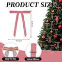 30 Pcs Christmas Velvet Wreath Bow, 5 x 7 Inch Vintage Velvet Ribbon Bows Rustic Crafts Gift Bows for Indoor Outdoor Wreaths Garland Holiday Xmas Tree Wrapping Crafts (Pink, Width of 5/8")