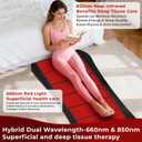 Red Light Therapy Mat for Body, 2 in 1 (660nm & 850nm) Red Light Therapy Pad, Adjustable Timer & Intensity, 76.8"x39.4"