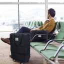 Expandable foldable duffel bag suitcase, detachable rolling wheels,carry-on large duffel bag,luggage bag,suit gym,camping,travel or business trip,Gift for wife and parents-Checkerboard(BLACK)