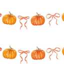 Oudain 2 Pack Fall Decor Fall Pumpkin Garland 6.56 ft Orange Pumpkin Paper Bow Hanging Banner for Thanksgiving Autumn Harvest Birthday Party Home Indoor Outdoor Mantle Wall Decor