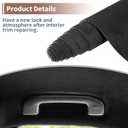 85"L x 60"W Suede Fabric Headliner Interior Trim DIY Roof Repair Replacement with Foam Backing for Car Truck RV SUV Boat Automotive Black