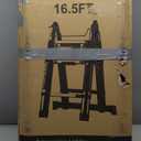 A-Frame Aluminum Telescopic Extension Ladder with Non-Slip Feet, 16.5FT Rv Telescope Foldable Extendable Compact Ladders for House Roof Travel Trailers, Adjustable Retractable, 330lbs Capacity