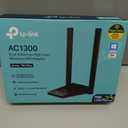 TP-Link USB WiFi Adapter, AC1300Mbps Dual Band 5dBi High Gain Antenna 2.4GHz/ 5GHz Wireless Network Adapter for Desktop PC (Archer T4U Plus)- Supports Windows 11/10, Mac OS 10.9-10.14