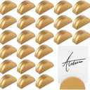 24 Pcs Gold Table Number Stands Wooden Indoor Lightweight Wedding Table Name Holder Semicircular Design Place Card Holders Office Tag Photo Menu Clips Banquet Birthday Party Restaurant