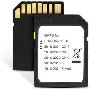 Latest Version Navigation Car GPS SD Card Compatible with 2016-2018 Mazda 3, 2016-2020 CX-5/CX-9, 2016-2024 Mazda 6/CX-3/MX-5, GPS Map Card Sync Navigation System for USA/Canada/Mexico