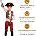 Pirate Costume for Kids Pirate Outfit for Boys Pirate Cosplay Party Dress Up  L