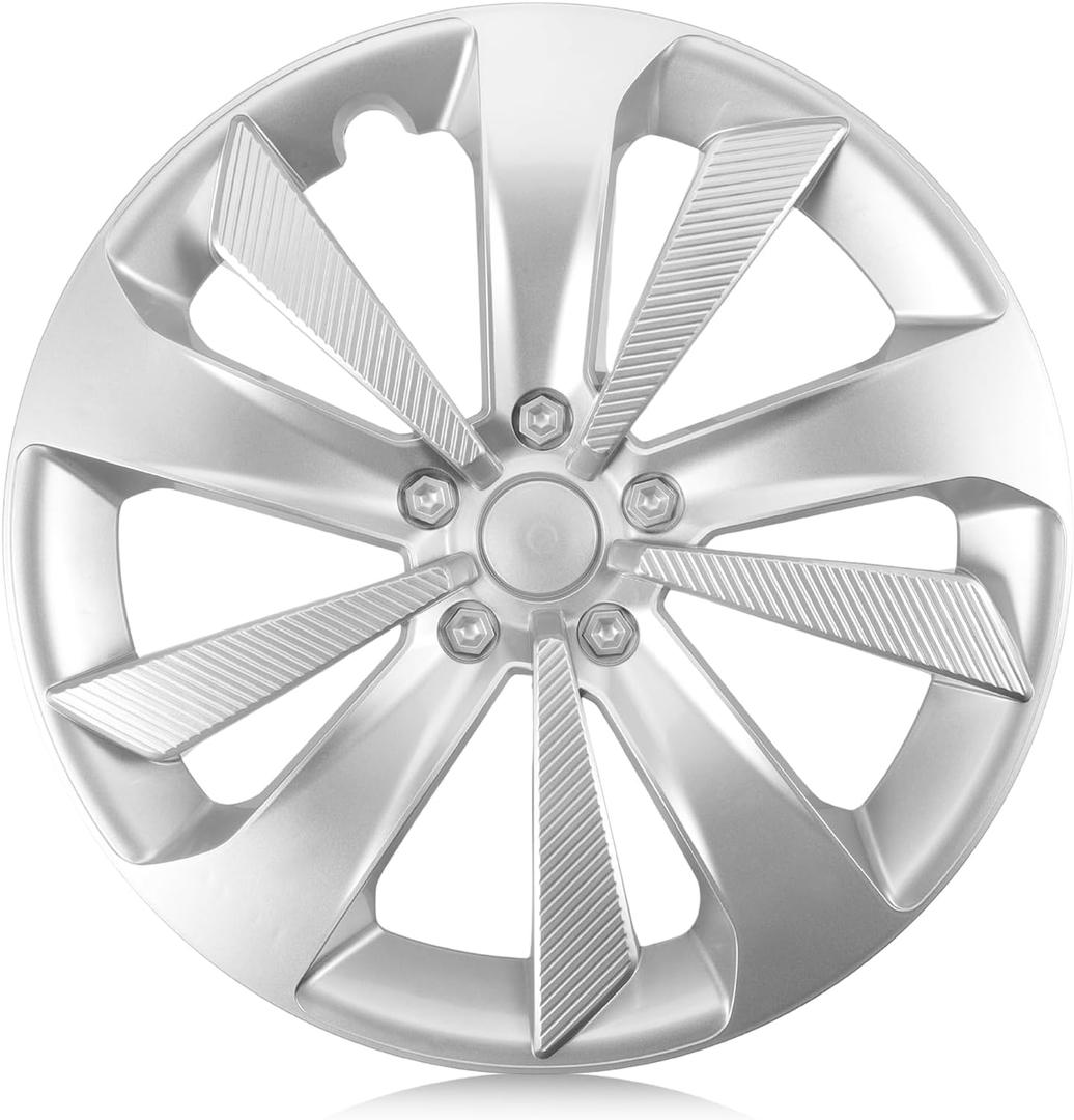 Impreza Hub Cap Wheel Cover Compatible with 2017-2023 Chrome Silver | Replaces OE 28811FL02A, 28811FL010、Fits 2017 2018 2019 2020 2021 2022 2023 Impreza all trims