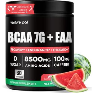 2 x Sugar Free BCAA + EAA Powder for Muscle Recovery & Growth, Gluten-Free