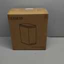 KUK Slim Bathroom Trash Can with Lid, 1.6 Gal / 6L Stainless Steel Small Garbage Bin with Detachable Inner Bucket, Step Pedal, Silent Close, Wastebasket for Toilet, Bedroom, Home, Office (White)