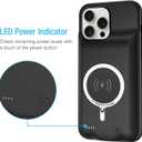 Battery Case for iPhone 16 Pro Max, Enhanced 12000mAh Portable Protective Wireless Charging Case Support Carplay Compatible with iPhone 16 Pro Max (6.9 inch) Rechargeable Battery Charger Cover(Black)
