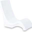 Step2 Vero Pool Chair, Fade-Resistant, Waterproof Patio Furniture for Sun Shelf, Use in Pools up to 9-Inches of Water, Weighted, White