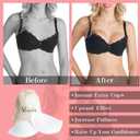 2 x Silicone Bra Inserts Push Up 32A, Bra Pads Inserts (White 36/38 B/C)