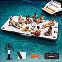 Inflatable Floating Dock Platform with Soft Ladder