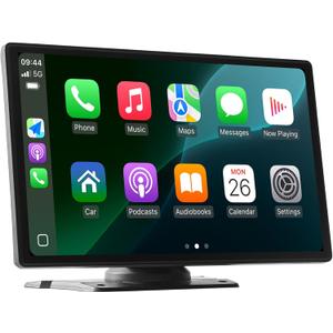 VEVOR Wireless Car Stereo, 9-Inch HD Portable Radio Touch Screen Compatible with Apple CarPlay & Android Auto, CarPlay Screen with Backup Camera, Voice Control, Mirror Link, Bluetooth, GPS Navigation