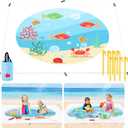 Baby Beach PoolKiddie Pool and Beach Blanket2 in 1 Toddler Paddling PoolBeach Toys for Infant Kids Boys and Girls with Portable Water Bag