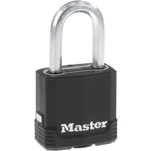 Master Lock Magnum Heavy Duty Outdoor Padlock with Key, Weather Resistant Body and Cut Safe Shackle Make Lock Perfect for Fences, Gates, Sheds, M115XKADLF, Black
