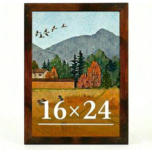 16x24 Picture Frame for Wall Display, 16x24 Brown Picture Frame with Shatter Resistant Plexiglass, Stable and Sturdy 16 x 24 Poster Frame for Wall Display, Handpicked Gift Collection, 1 Pack