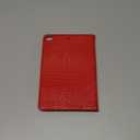 For iPad Mini 5th 4th Case, Crocodile Reflector Leather Stand Folio Case Smart Cover, Auto Sleep/Wake, Card Holder, Classic Fashion Protector for iPadMini 4/5 7.9 Inch - Red