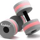 Water Dumbbells Aquatic Exercise Dumbells Water Aerobics Workouts 2PCS Foam Barbells for Men Women Water Sports Fitness Tool (Grey)