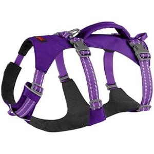 Tuff Pupper Escape Proof Dog Harness for Extra Small Dogs | No Pull Lightweight Adjustable Harness | No Escape Multifunctional Outdoor Pet Gear | Strong Durable Breathable | Secure Comfortable Fit XXS (Purple)