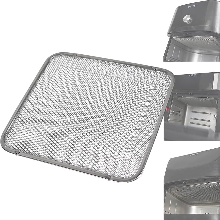 Kispog Splatter Guard for Air Fryer: Magnetic Stainless Steel - Keep Grease Off Heating Coils Max Airflow Same Cook Time - Fits Cosori/Ninja/Instant Vortex 5.8-12qt