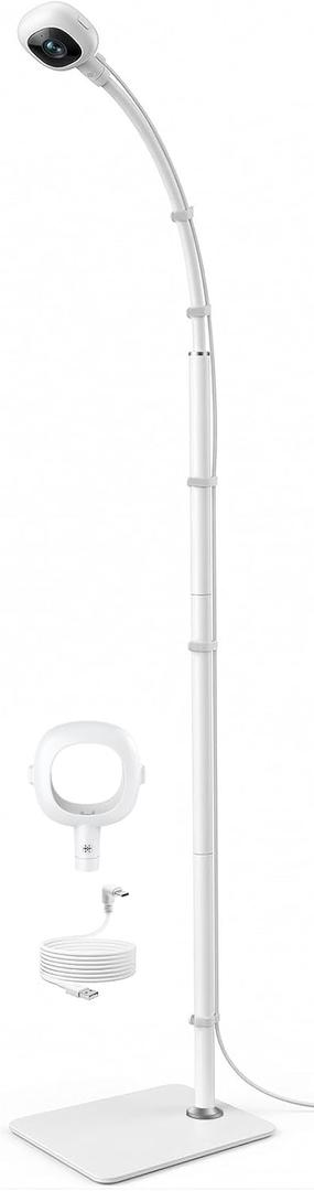 Floor Stand for Nanit Pro Baby Monitor, Nanit Stand with Adjustable Height and Heavy-Duty Stable Base, Full Enclosure Camera Mount Baby Monitor Stand No Tools or Wall Damage(Camera not Included)