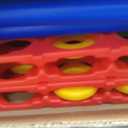 Giant 4 Row Game with Carrying Bag and Mesh Fabric .Giant 4-to-Score Game Set Suitable for Indoor and Outdoor Holiday Parties and Family Gatherings. Blue red