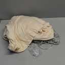 7.2 FT Ivory Round Backdrop Cover with Lights String for Circle Arch Stand Circle Backdrop Covers with LED Fairy Lights for Wedding Arch Baby Shower Birthday Party Photo Shoot Photography Background