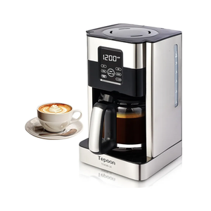 Coffee Maker, 12-Cup Glass Carafe, Programmable, Touch Screen, Keep Hot Plate,Reusable Filter, Stainless Steel