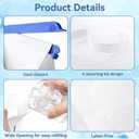 Syhood 6 Pcs Disposable Large Ice Packs for Injuries 7 x 14 Inch Reusable Refillable Ice Bags with Clamp Closure with Soft Outer Covering and Leak Resistant Inner Layer for Pain Relief